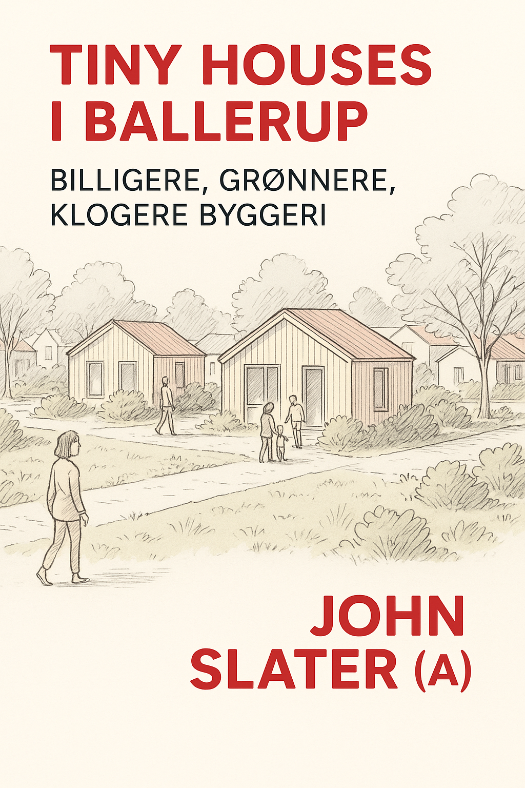 Arkitekttegnet plakat for tiny houses i Ballerup – John Slater (A), Socialdemokratiet.